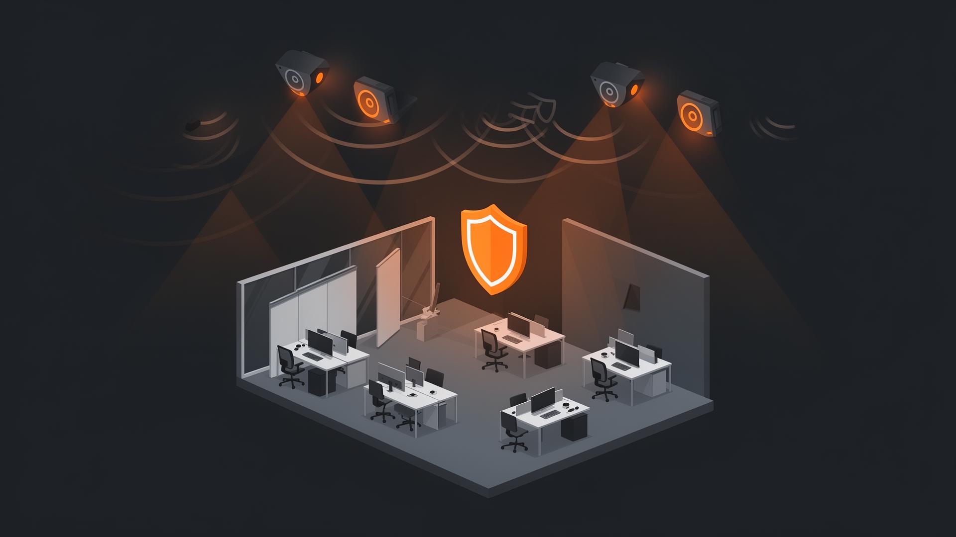 Sound masking systems illustration
